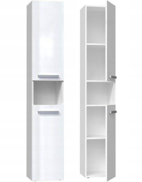 SZAFKA ŁAZIENKOWA SŁUPEK REGAŁ ŁAZIENKOWY 5 PÓŁEK // NEL I BIEL POŁ