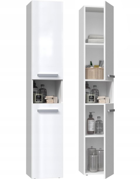 SZAFKA ŁAZIENKOWA SŁUPEK REGAŁ ŁAZIENKOWY 5 PÓŁEK // NEL I BIEL POŁ