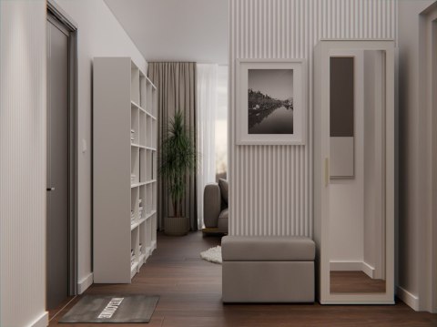 Szafa Z Lustrem Garderoba Kaszmir Do Przedpokoju Sypialni Biura Wąska