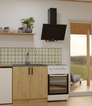 Szafka Kuchenna Pod Zlewozmywak 80 cm Stojąca Dolna Dwudrzwiowa Dąb Artisan