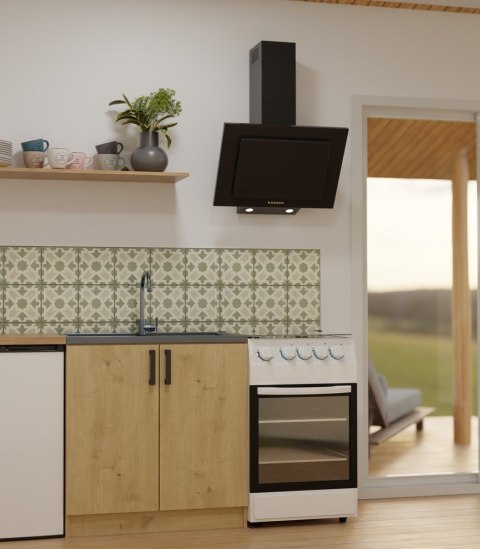 Szafka Kuchenna Pod Zlewozmywak 80 cm Stojąca Dolna Dwudrzwiowa Dąb Artisan