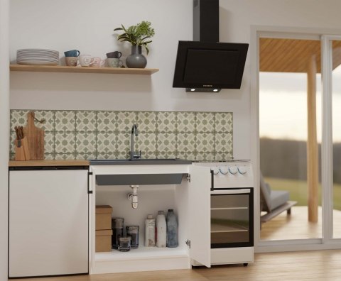 Szafka Kuchenna Pod Zlewozmywak 80 cm Stojąca Dolna Dwudrzwiowa Biała