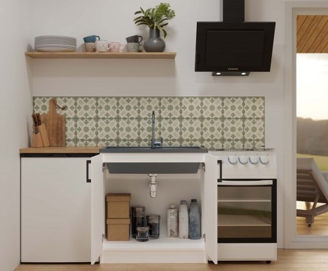 Szafka Kuchenna Pod Zlewozmywak 80 cm Stojąca Dolna Dwudrzwiowa Biała