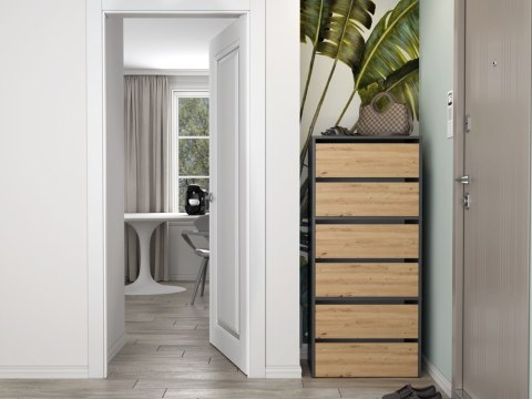 SZAFKA NA BUTY MODO ANTRACYT / DĄB ARTISAN