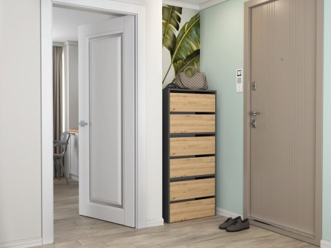 SZAFKA NA BUTY MODO ANTRACYT / DĄB ARTISAN