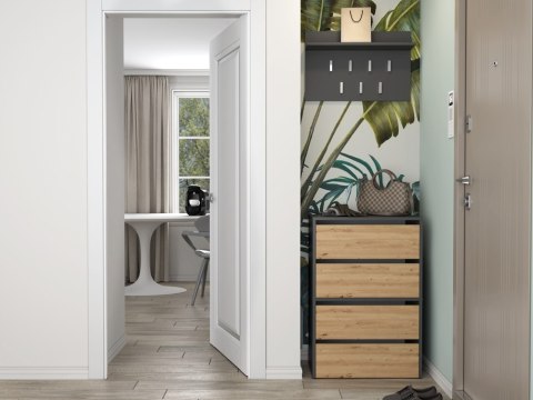 SZAFKA NA BUTY MODO ANTRACYT / DĄB ARTISAN