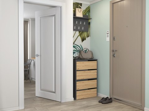 SZAFKA NA BUTY MODO ANTRACYT / DĄB ARTISAN