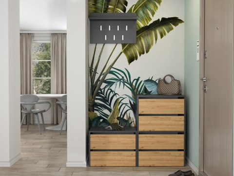 SZAFKA NA BUTY MODO ANTRACYT / DĄB ARTISAN