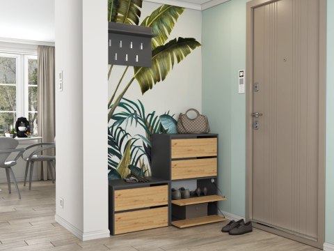 SZAFKA NA BUTY MODO ANTRACYT / DĄB ARTISAN