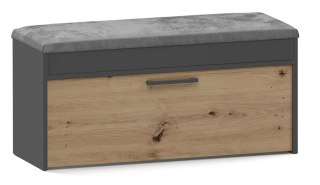 SZAFKA NA BUTY PARMA SIEDZISKO SCHOWEK ANTRACYT / DĄB ARTISAN