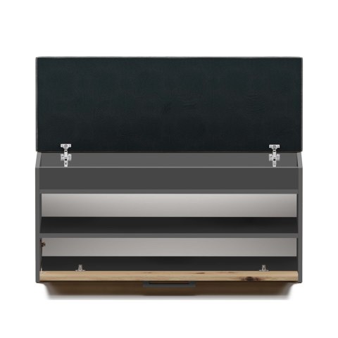 SZAFKA NA BUTY PARMA SIEDZISKO SCHOWEK ANTRACYT / DĄB ARTISAN