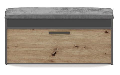 SZAFKA NA BUTY PARMA SIEDZISKO SCHOWEK ANTRACYT / DĄB ARTISAN