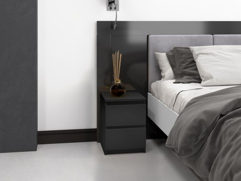 SZAFKA NOCNA MALWA M2 - CZERŃ