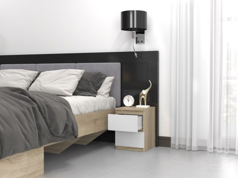 SZAFKA NOCNA MALWA M2 - DĄB SONOMA/BIEL