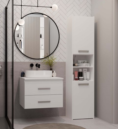 SZAFKA POD UMYWALKĘ NEL 60 ŁAZIENKOWA 2 SZUFLADY BIAŁA