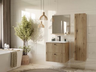 SZAFKA POD UMYWALKĘ TIGO 60 2S DĄB EVOKE RYFLOWANY FRONT + UMYWALKA