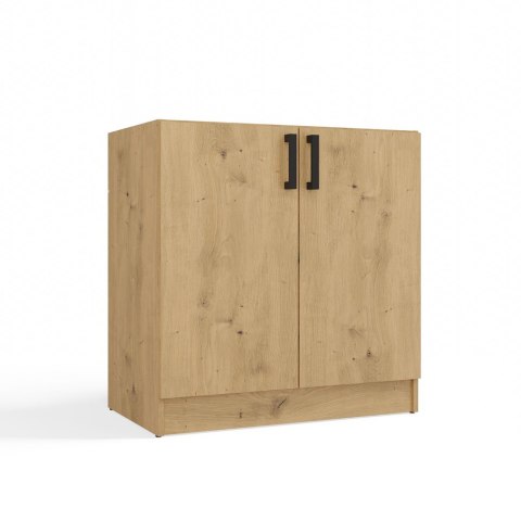 Szafka Kuchenna Pod Zlewozmywak 80 cm Stojąca Dolna Dwudrzwiowa Dąb Artisan