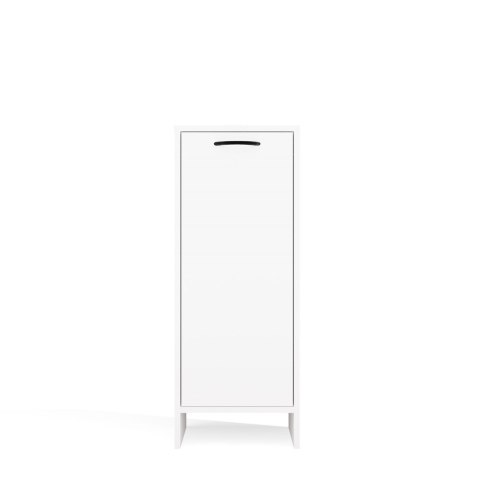 Szafka Łazienkowa NINA 1D BIAŁA 1 Drzwi Regał Słupek 3 Półki Do Łazienki