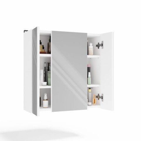 Szafka łazienkowa wisząca z lustrem POLA nad umywalkę - biały matowy