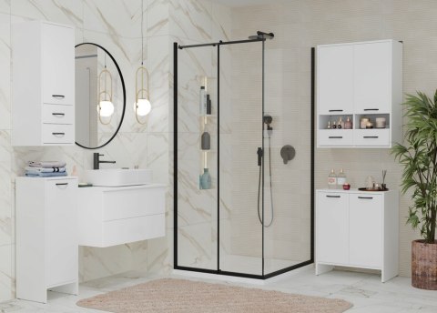 Szafka łazienkowa wisząca NINA 3 półki 2 Szuflady - biały matowy