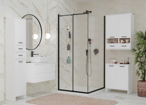 Szafka łazienkowa wisząca NINA 3 półki 2 Szuflady - biały matowy