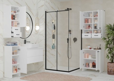 Szafka łazienkowa wisząca NINA 3 półki 2 Szuflady - biały matowy