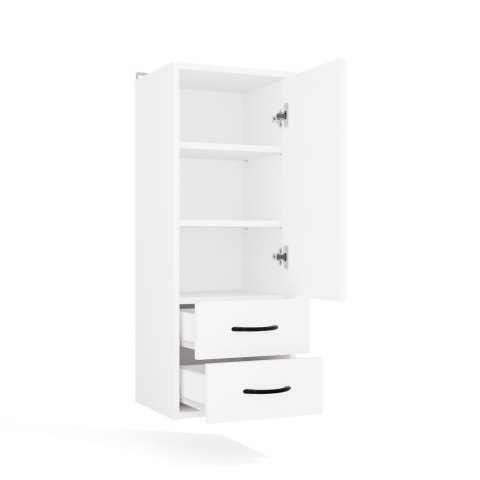 Szafka łazienkowa wisząca NINA 3 półki 2 Szuflady - biały matowy