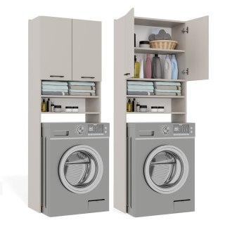 Szafka Łazienkowa na Pralkę POLA DK KASZMIR BEŻ Regał Słupek 180X64X30
