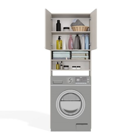 Szafka łazienkowa nad pralkę POLA z półkami - kaszmir