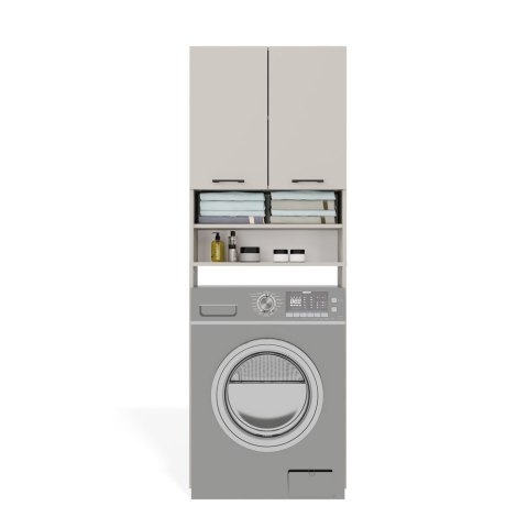 Szafka łazienkowa nad pralkę POLA z półkami - kaszmir