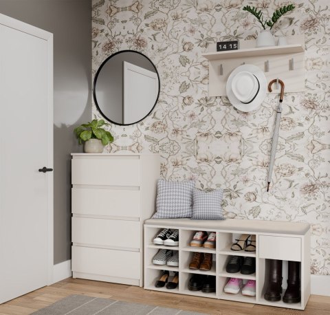 Szafka na buty otwarta do przedpokoju TALLIN - kaszmir