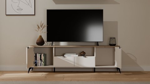 Szafka RTV CORDOBA 2 Szuflady - mix kaszmir / dąb castello