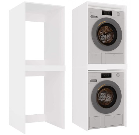 Szafka na Pralkę i Suszarkę POLA TWIN Biała