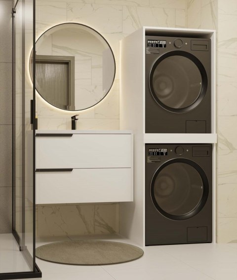 Szafka na Pralkę i Suszarkę POLA TWIN Biała