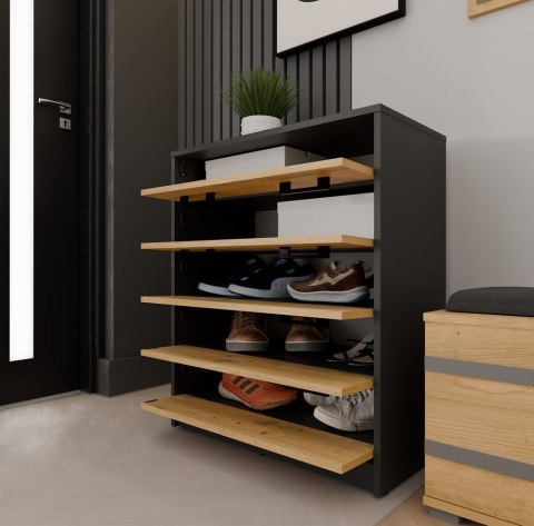 Szafka na obuwie ALEX ANTRACYT ARTISAN Do Przedpokoju