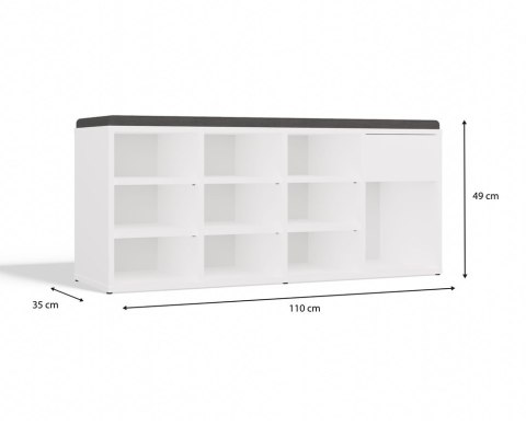 Szafka na obuwie otwarta TALLIN BIAŁY