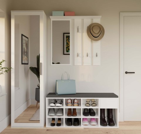 Szafka na obuwie otwarta TALLIN BIAŁY