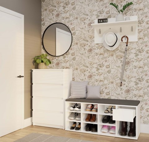 Szafka na obuwie otwarta TALLIN BIAŁY