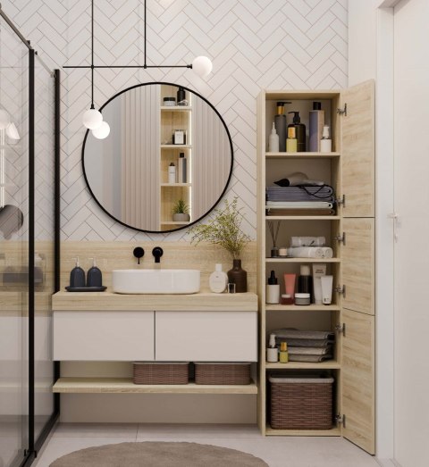 SZAFKA ŁAZIENKOWA S43 - DĄB SONOMA