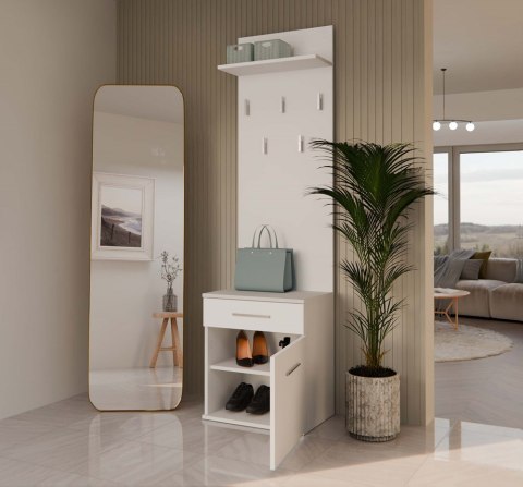 WIESZAK SZAFKA NA BUTY DUO BIEL MAT