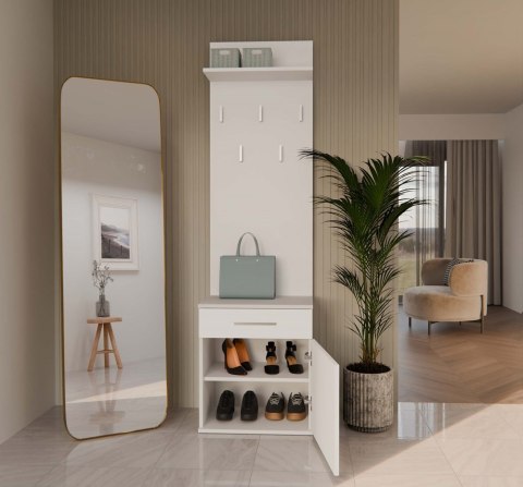 WIESZAK SZAFKA NA BUTY DUO BIEL MAT