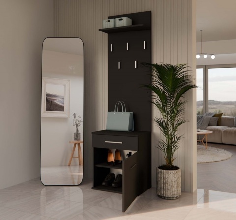 WIESZAK SZAFKA NA BUTY DUO CZERŃ MAT