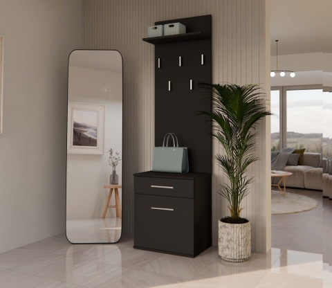 WIESZAK SZAFKA NA BUTY DUO CZERŃ MAT