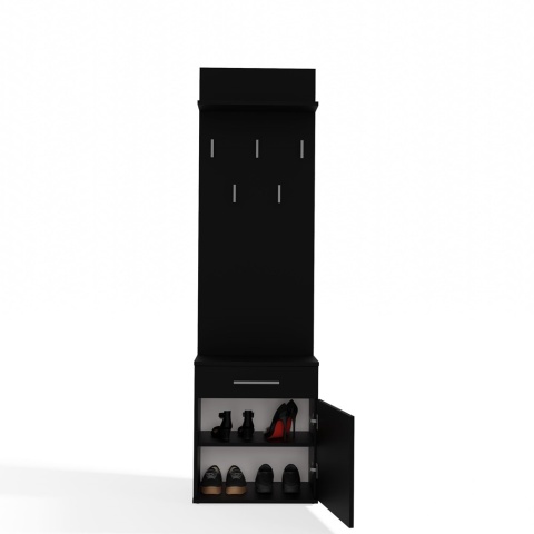 WIESZAK SZAFKA NA BUTY DUO CZERŃ MAT