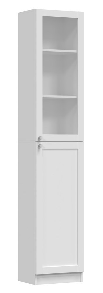 WITRYNA 40CM PAFOS BIAŁY SZYBA HDF KOMPLET