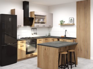 WYSPA KUCHENNA VARIO 1 DĄB EVOKE CZERŃ DARK DISTRICT