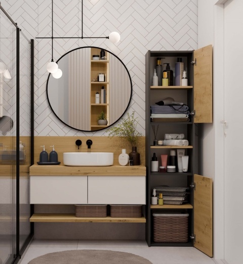 SZAFKA ŁAZIENKOWA 40 ANTRACYT/ARTISAN