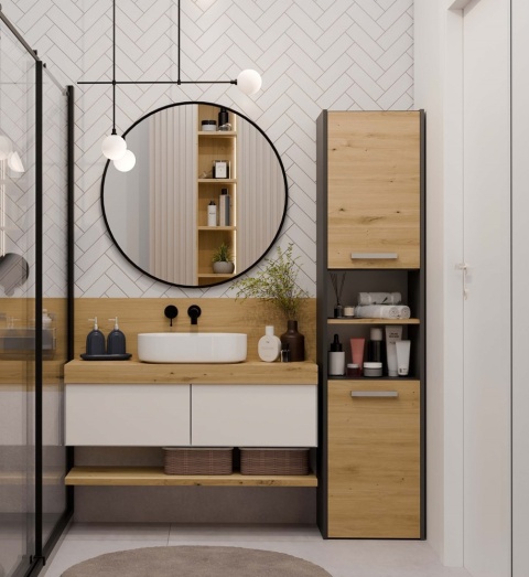 SZAFKA ŁAZIENKOWA 40 ANTRACYT/ARTISAN