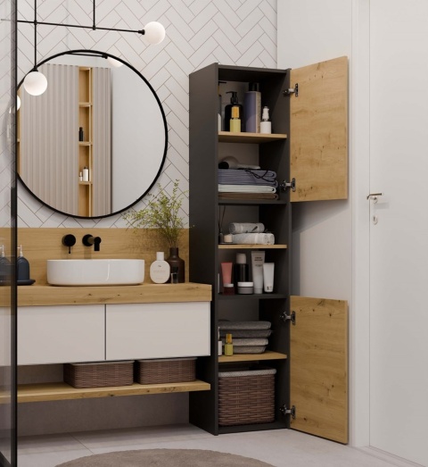 SZAFKA ŁAZIENKOWA 40 ANTRACYT/ARTISAN