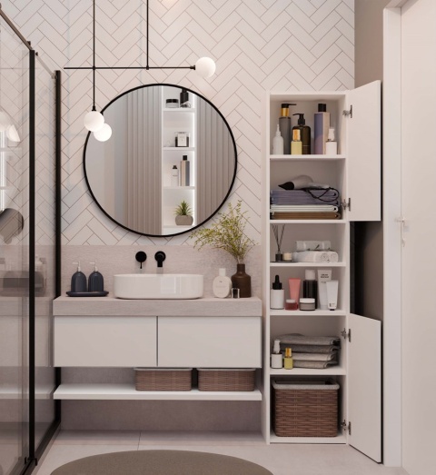 SZAFKA ŁAZIENKOWA S40 - BIEL